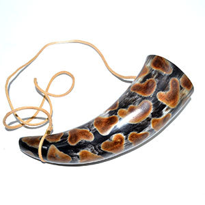 ~8" Tiger Print Viking Buffalo Blowing Horn