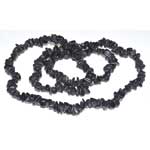 32" Black Stone chip necklace
