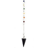 6-sided Shungite chakra pendulum