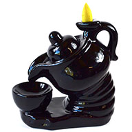 6" Tea Pot backflow burner