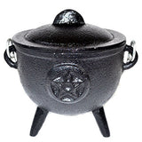 4 1/2" Pentagram cast Iron cauldron