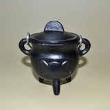 Triple Moon Cast Iron Cauldron w/ Lid 2 3/4"