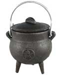 Pentagram cast iron Cauldron 3"
