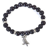 8mm Gabbro, Indigo & Lava bracelet