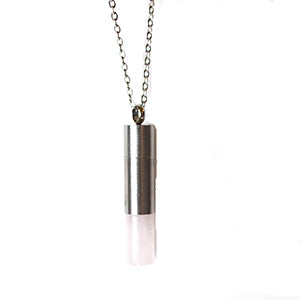Rose Quartz chamber W/ chain