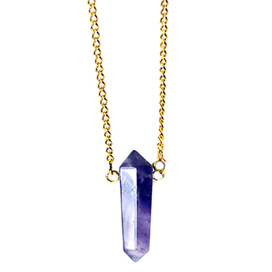 Amethyst double terminated W/ chain