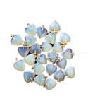 (set of 24) 3/4" (20mm) Opalite heart