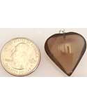 1" Smoky Quartz heart