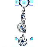 Double Dreamcatcher evil eye keychain