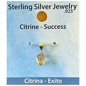 Citrine pendant silver