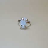 Aquamarine adjustable ring