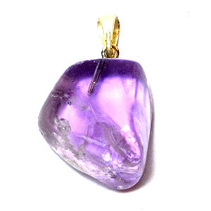 Amethyst tumbled stone pendant