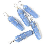 (set of 5) Angelite wire wrapped point