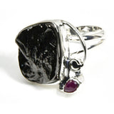 size 7 Ruby Shungite ring
