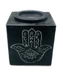 3" square Hand soapstone oil diffuser
