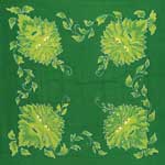 Green Man altar cloth or scarf 36" x 36"