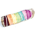 4" White Sage 7 Chakra colors stick