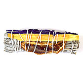 4" White Sage, Lavender, Palo Santo & Lemon Slice Florida water smudge stick