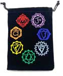 (set of 10) 5"x 7" Chakra Black velveteen bag