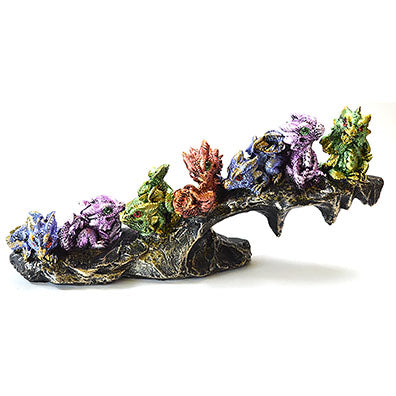 10" 7 Dragons on Rock